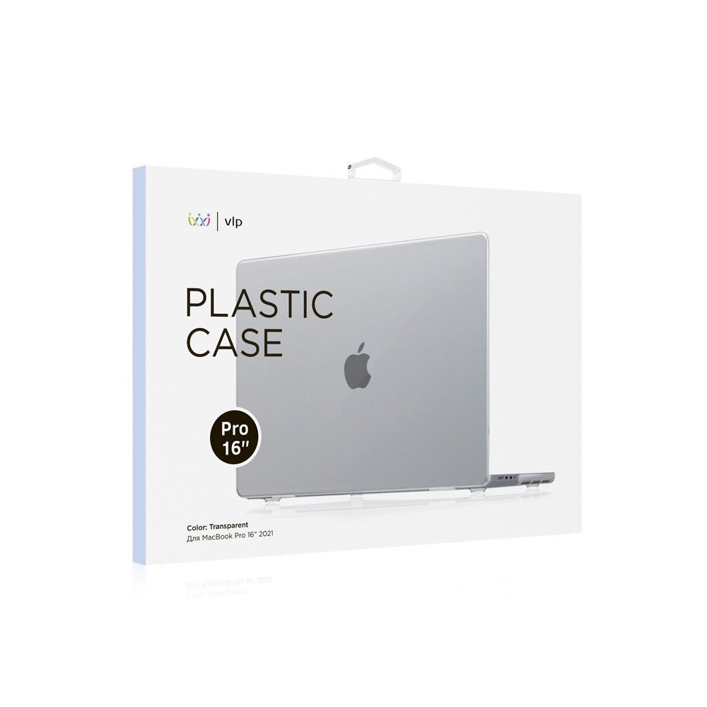 Чехол защитный vlp Plastic case для MacBook Pro 16" 2021. Прозрачный