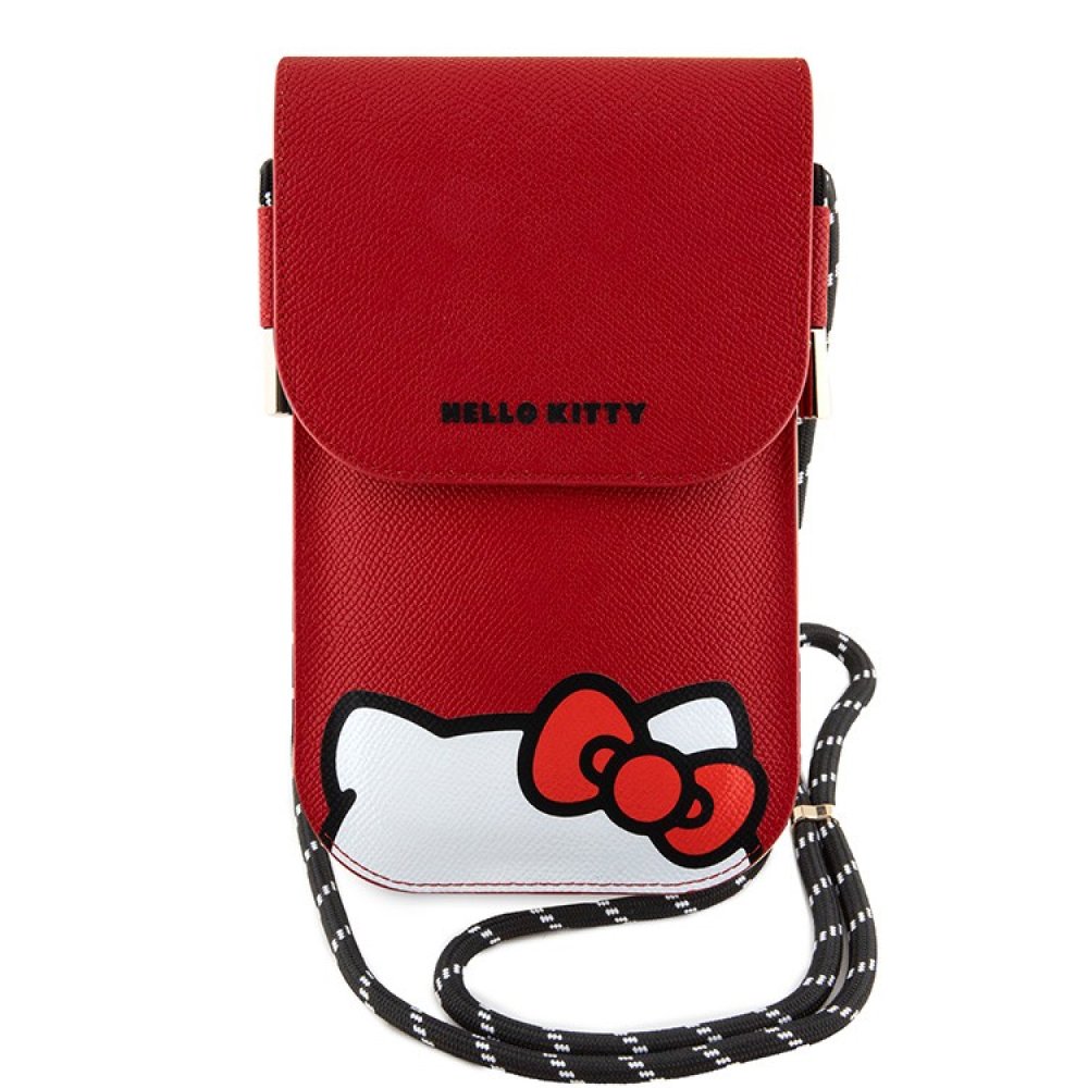 Сумка Hello Kitty Wallet Bag PU Grained leather Hidden Kitty with Cord для iPhone. Цвет: красный