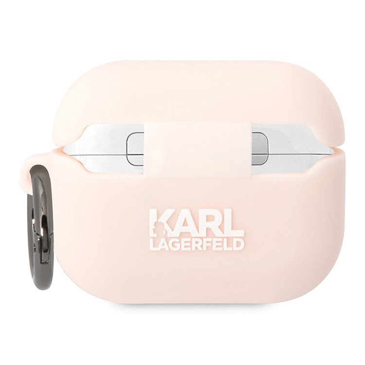 Чехол Lagerfeld NFT 3D Choupette для AirPods Pro силиконовый с кольцом. Цвет: розовый