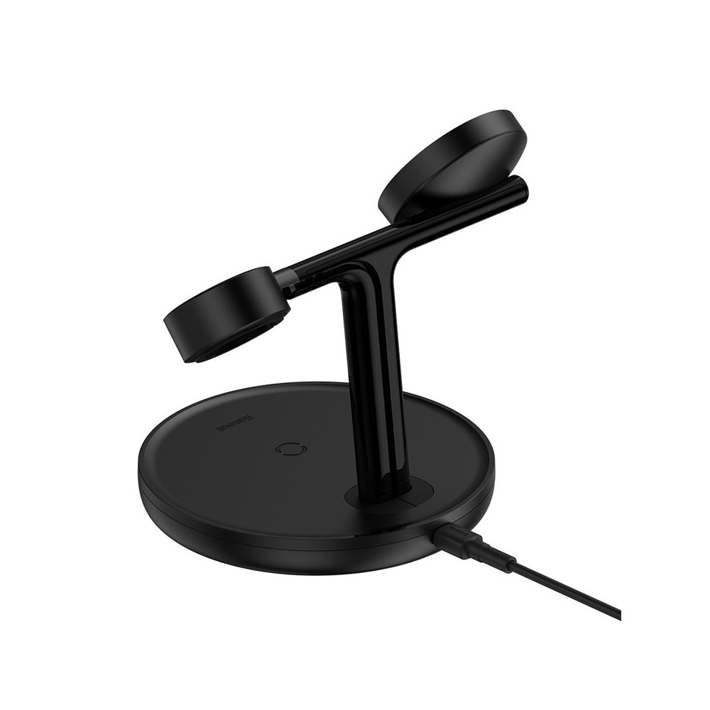 Беспроводное з/у Baseus 3 в 1 Swan Wireless Magnetic Charging Bracket, 20Вт . Цвет: чёрный