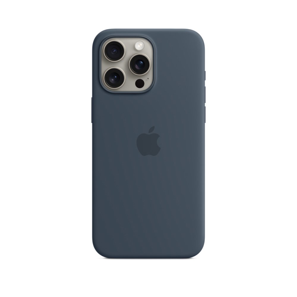 Силиконовый чехол MagSafe для iPhone 15 Pro Max Silicone Case with MagSafe - Storm Blue