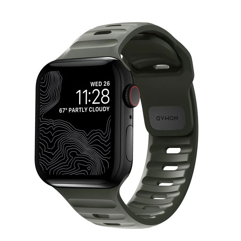 Ремешок Nomad Sport Strap M/L для Apple Watch 42/44/45/49мм. Цвет: зеленый