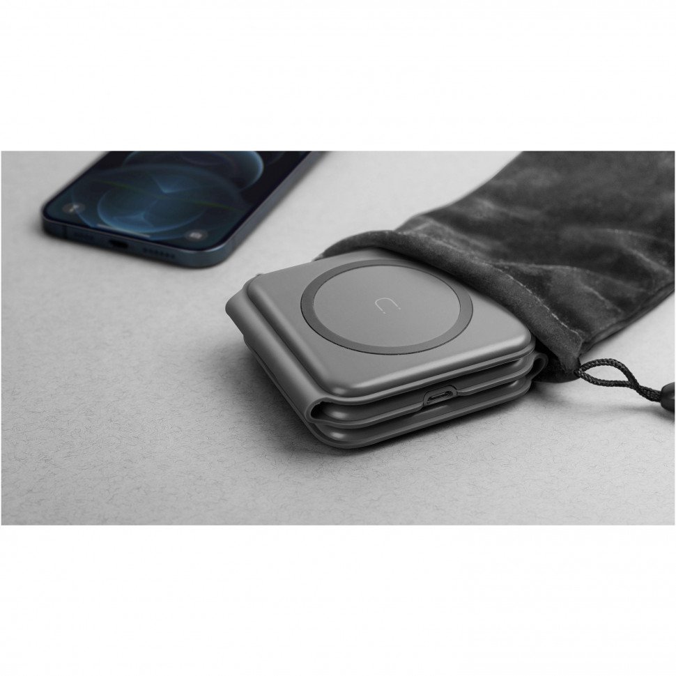 Беспроводное з/у EnergEA MagTrio 3in1 magnetic wireless foldable charger 15 Вт. Цвет: серый