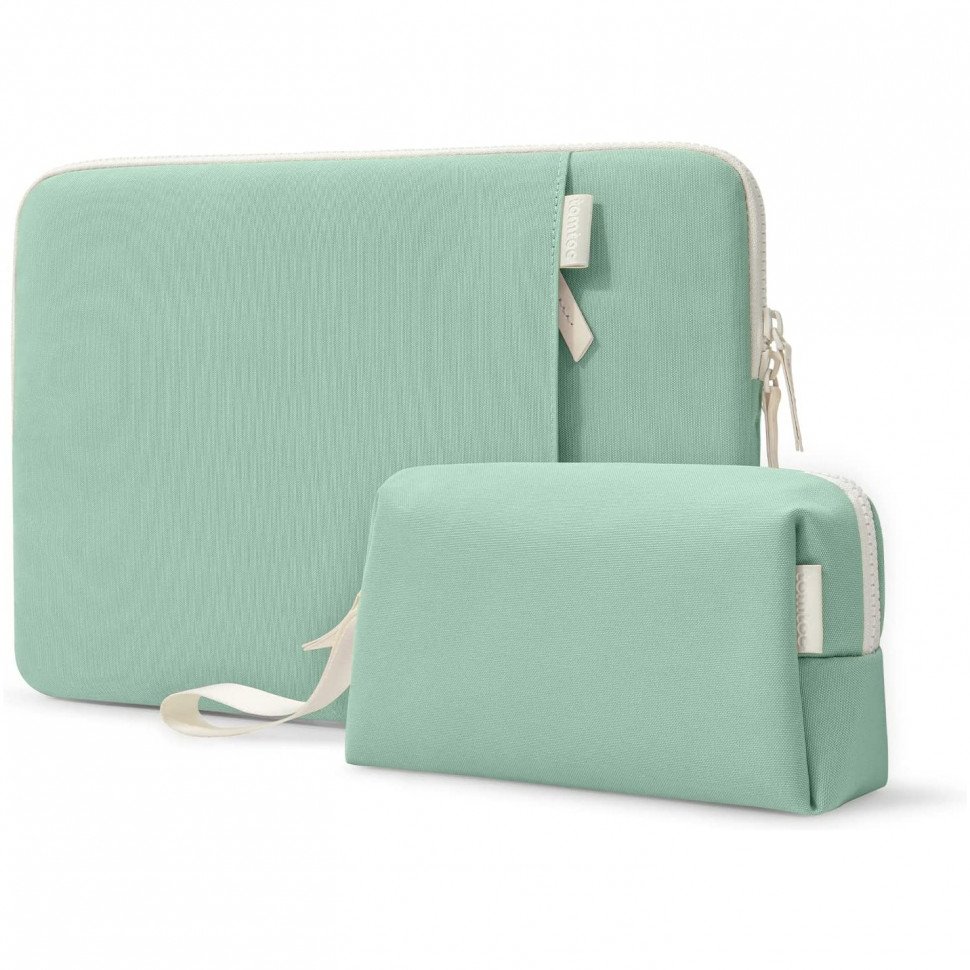 Чехол + органайзер Tomtoc TheHer Jelly Laptop Sleeve Kit A23 для MacBook Air/Pro 13". Цвет: зелёный