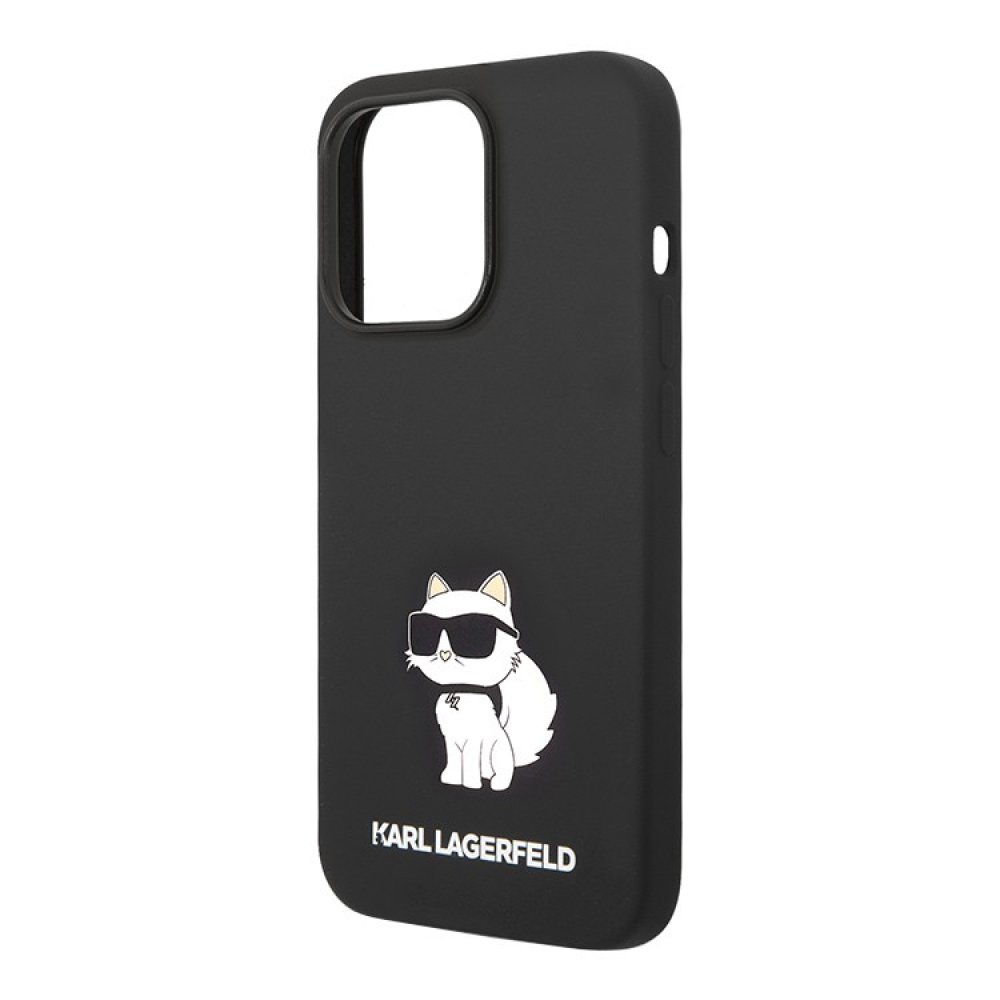 Чехол Lagerfeld Liquid silicone NFT Choupette Hard для iPhone 15 Pro. Цвет: чёрный