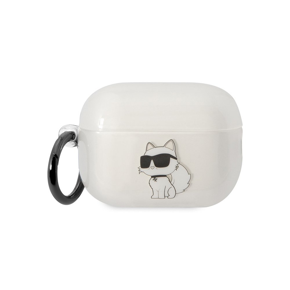 Чехол Lagerfeld NFT Choupette для Airpods Pro 2 TPU с кольцом. Цвет: прозрачный