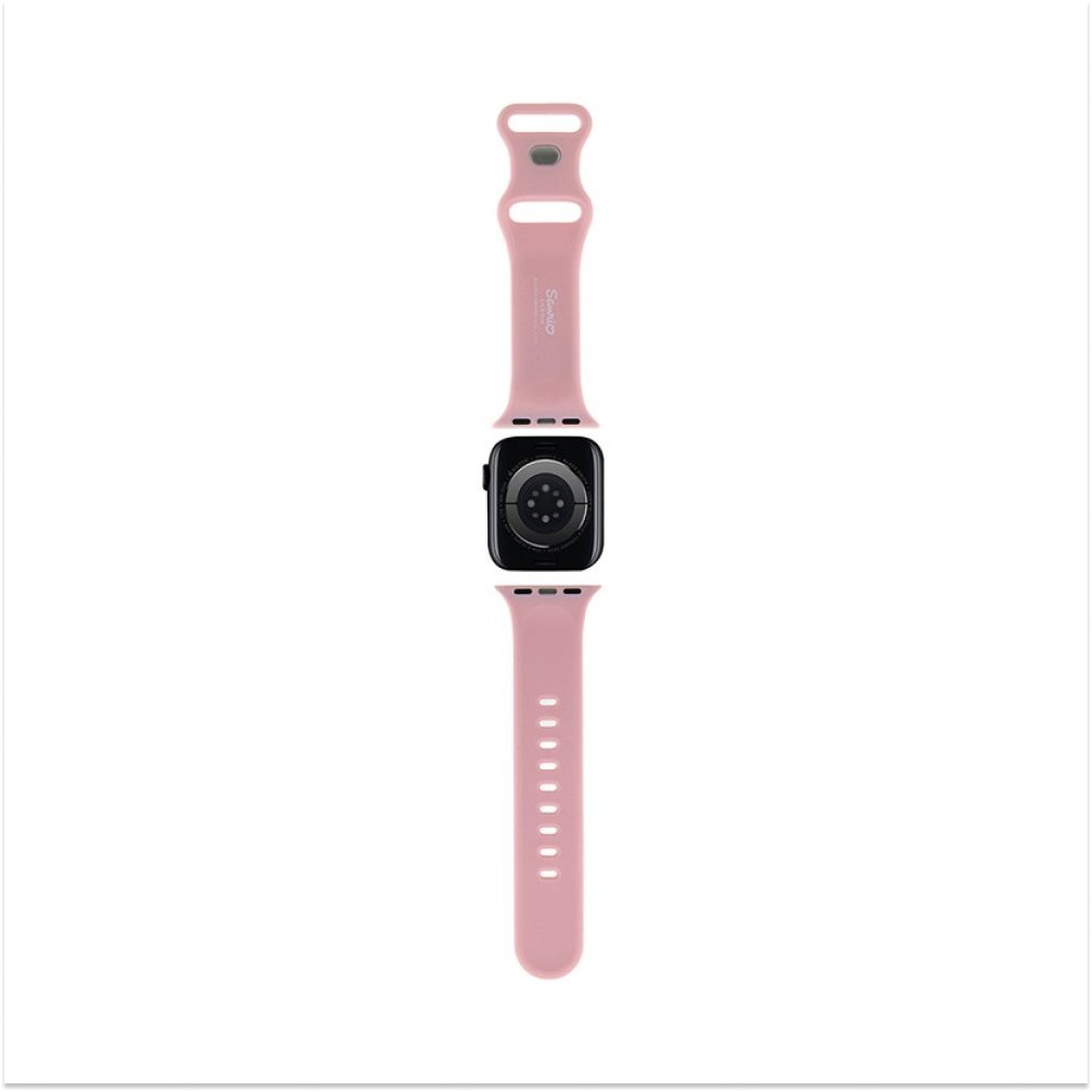 Ремешок силиконовый Hello Kitty Liquid silicon Kitty Head для Apple Watch 38мм/40мм. Цвет: розовый