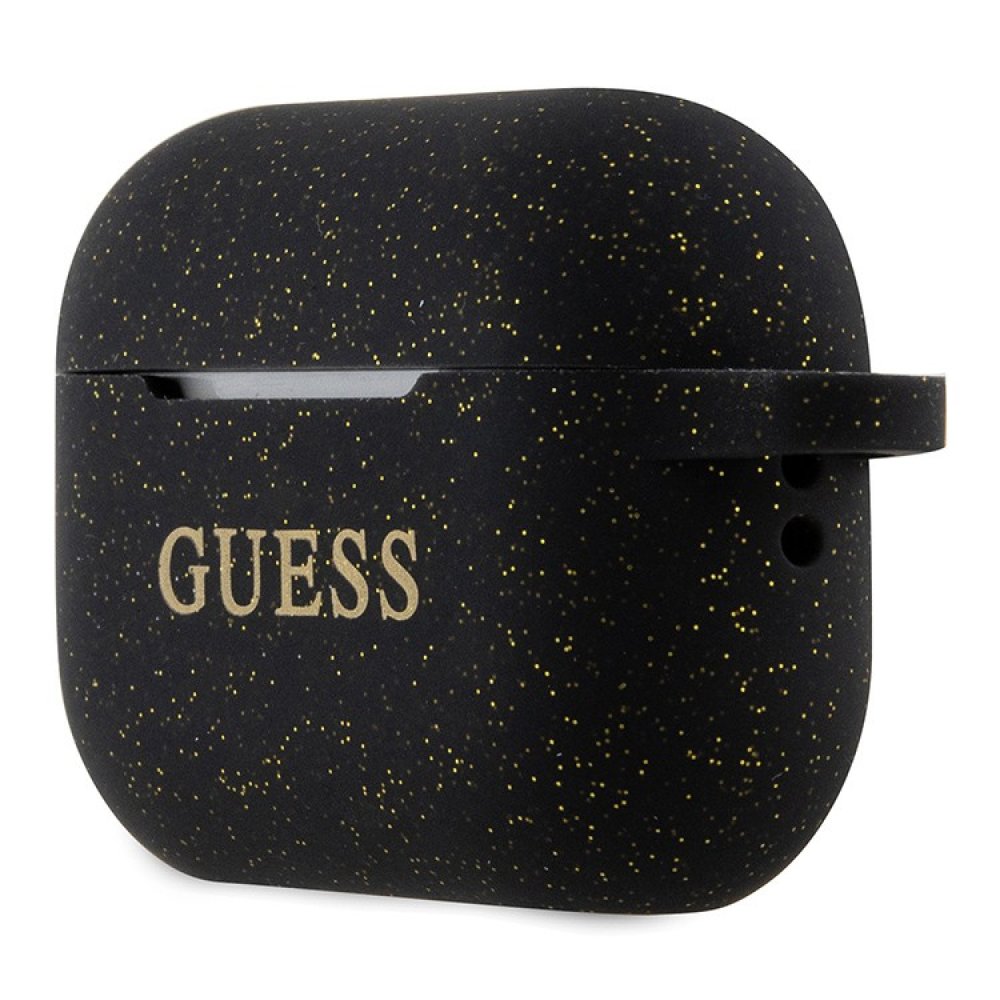 Чехол Guess Silicone with ring для AirPods Pro 2. Цвет: черный