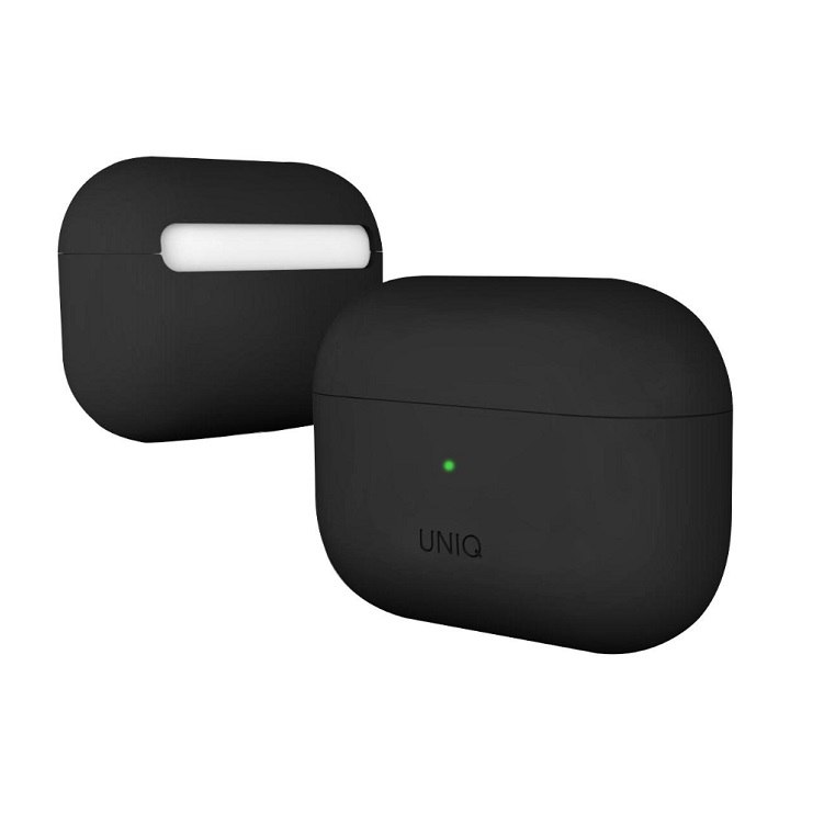 Чехол UNIQ Lino для AirPods Pro, силикон. Цвет: черный