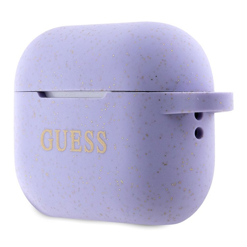 Чехол Guess Silicone with ring для AirPods Pro 2. Цвет: фиолетовый