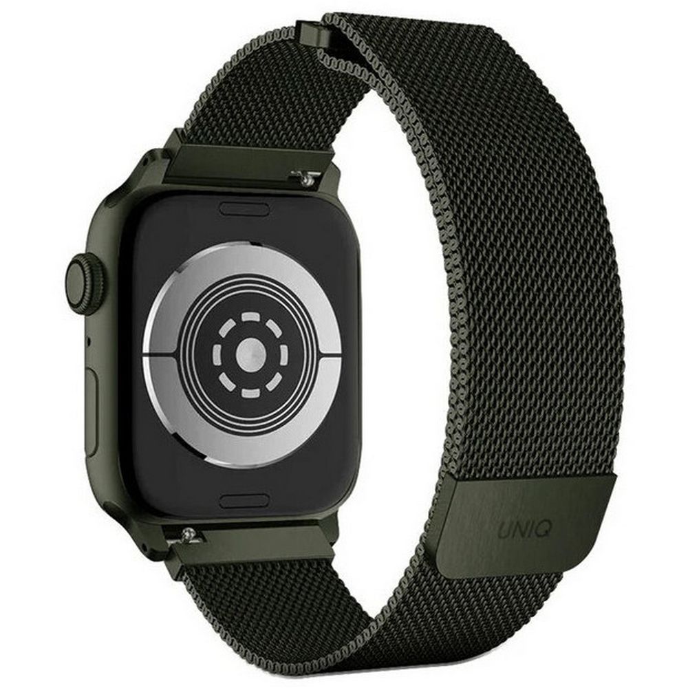 Ремешок из стали Uniq Dante Strap Mesh для Apple Watch 38мм/40мм. Цвет: зелёный