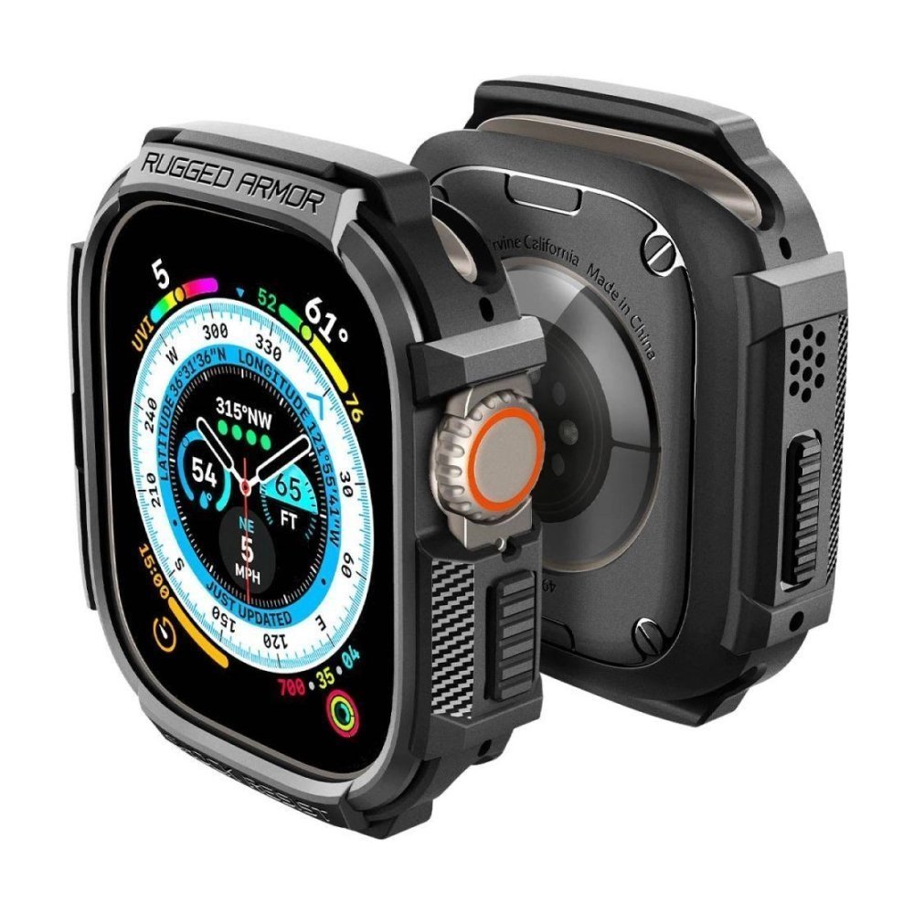 Чехол Spigen Rugged Armor Pro для Apple Watch Ultra 49мм. Цвет: черный