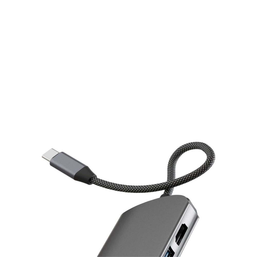 USB-хаб VLP Infinity 8 в 1хUSB-C, 3хUSB-A 3.0, HDMI, SD/Micro SD. Цвет: графит