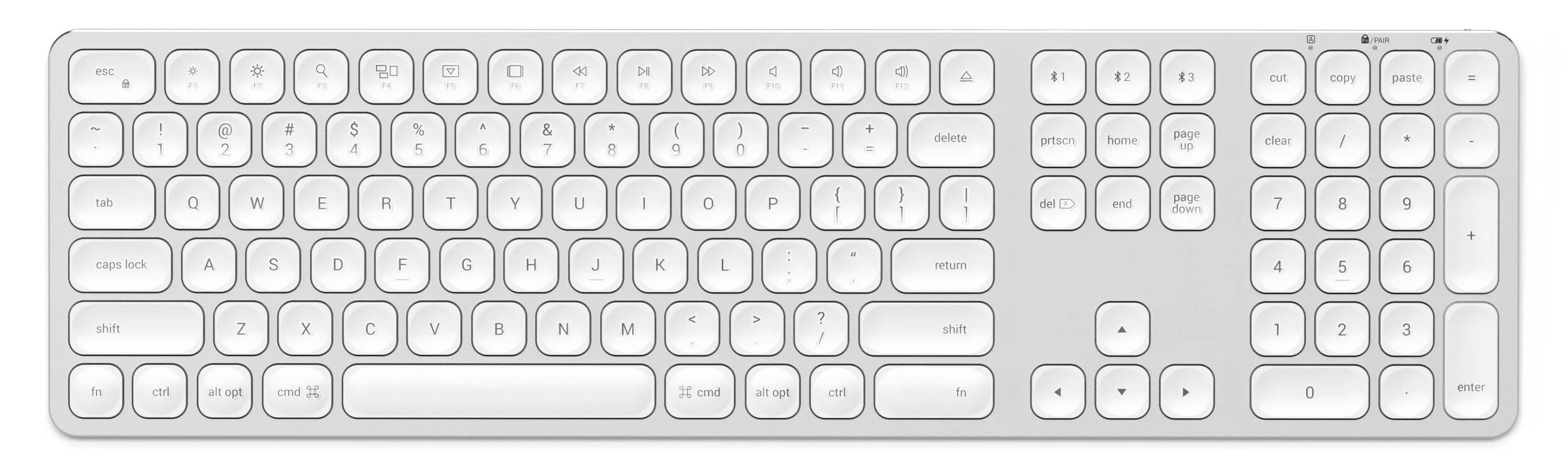 Беспроводная клавиатура Satechi Aluminium Bluetooth Wireless Keyboard. Серебристый