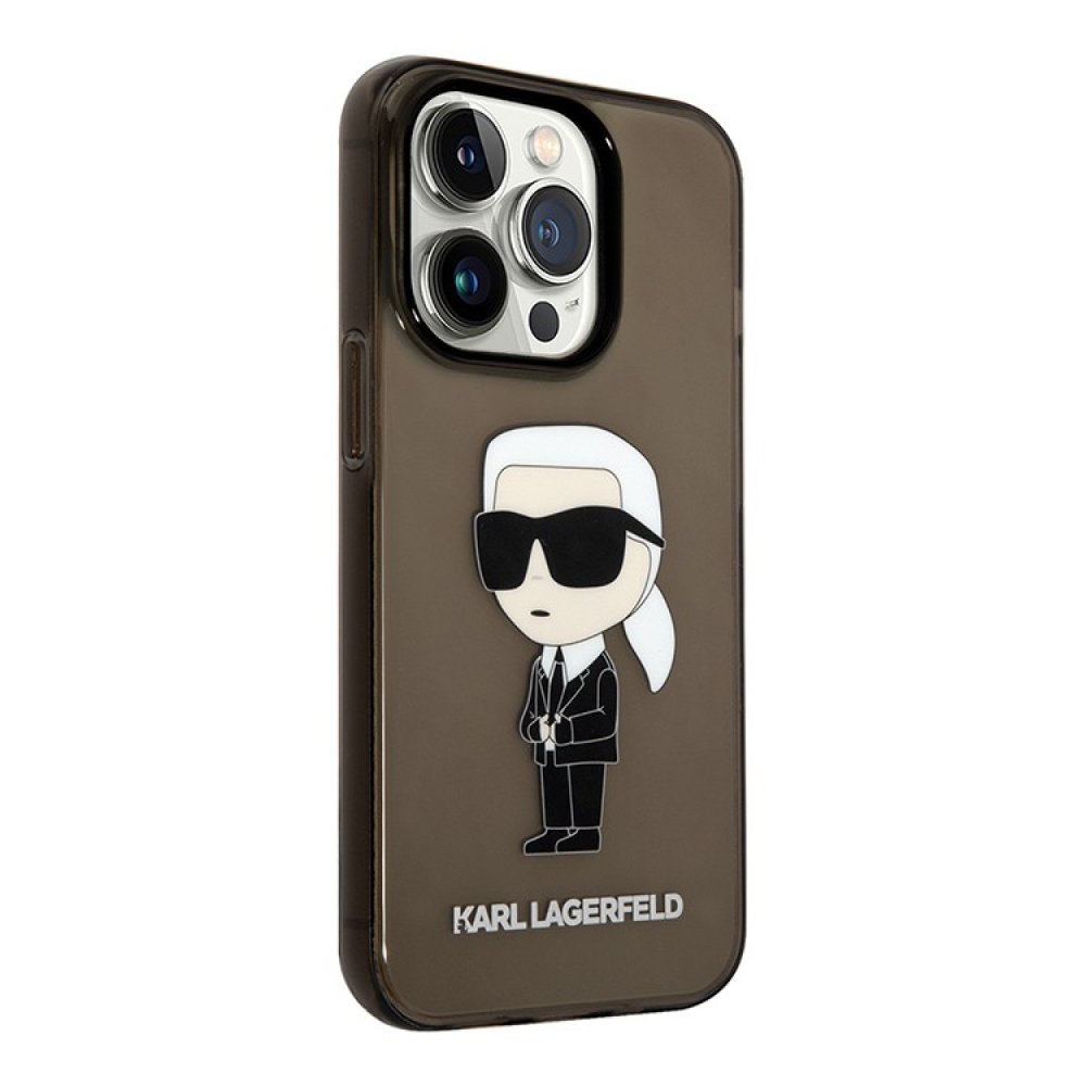 Чехол Lagerfeld PC/TPU NFT Karl Ikonik Hard для iPhone 15 Pro Max.Цвет:полупрозрачный черный