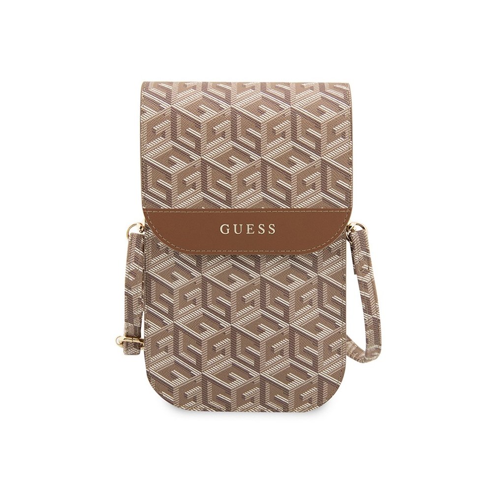 Сумка Guess Wallet Bag G CUBE для iPhone. Цвет: коричневый