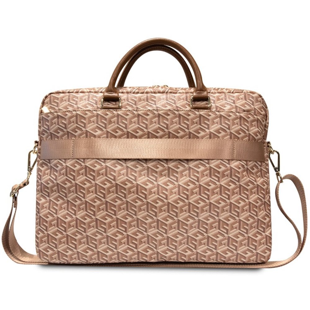 Сумка Guess для ноутбуков 15-16" G CUBE Bag. Цвет: коричневый