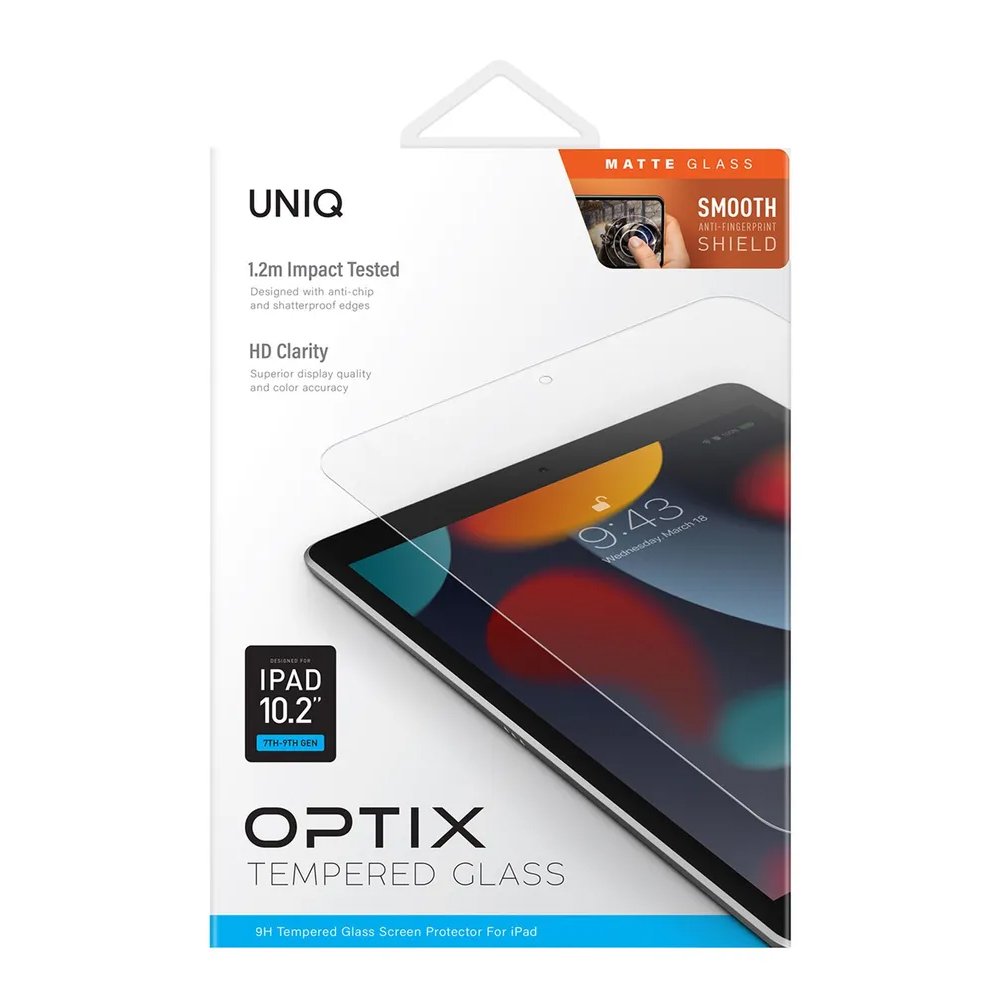 Защитное стекло Uniq OPTIX для Apple iPad 10.2, прозрачное