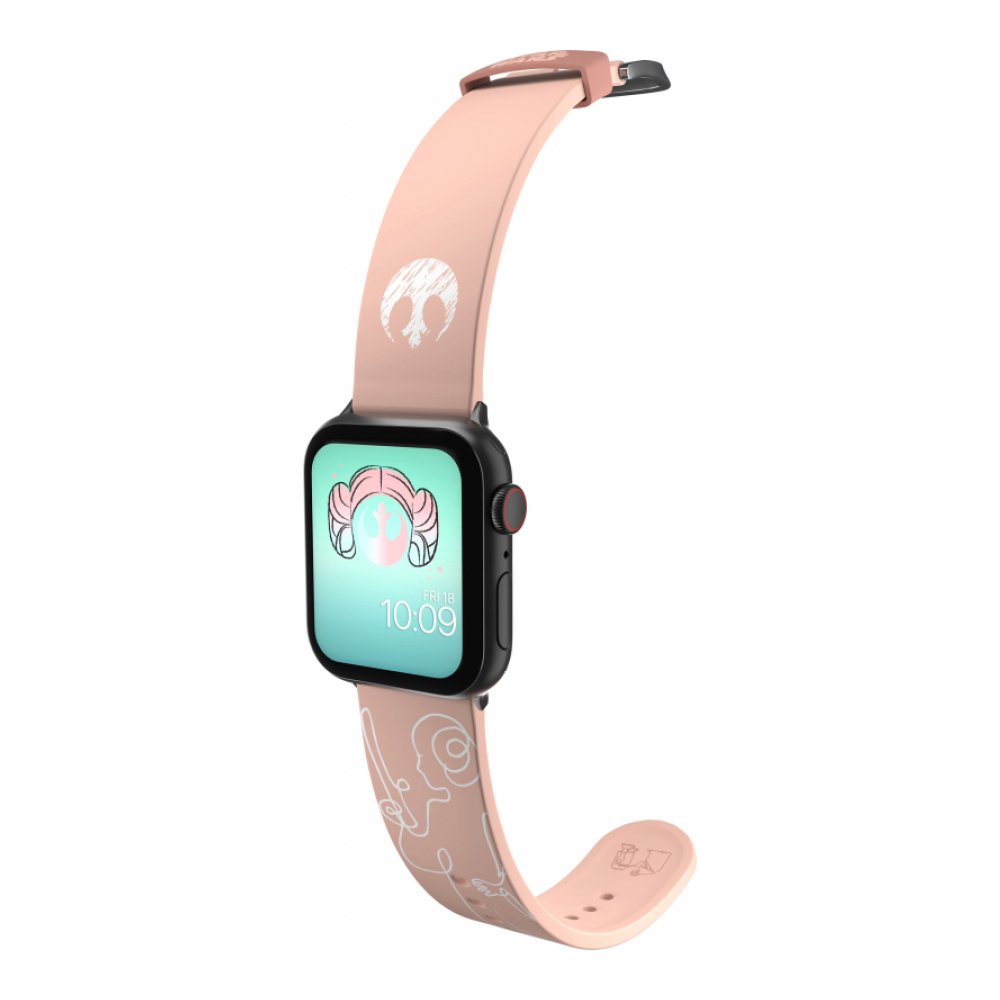 Ремешок силиконовый MobyFox STAR WARS - Leia Organa Edition для Apple Watch. Цвет: розовый