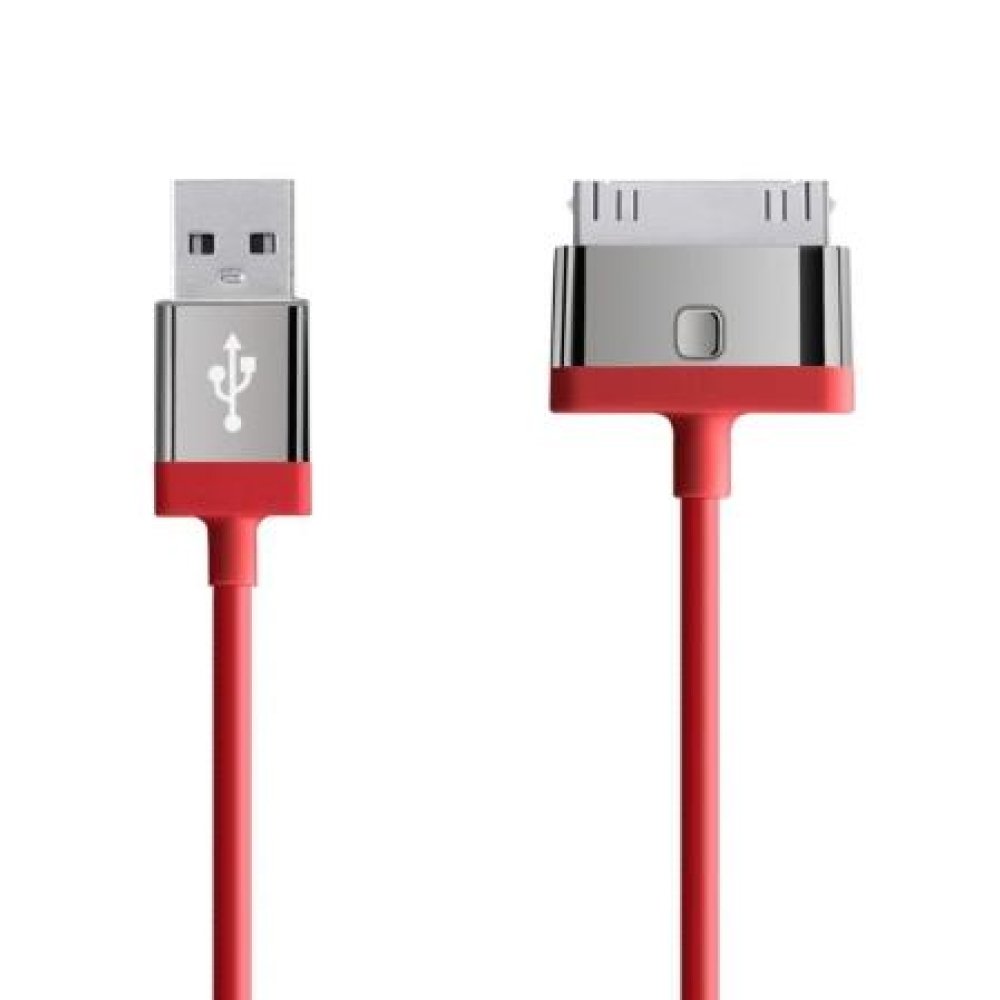 Кабель Belkin 30-pin to USB Cable, Red (2.0m)