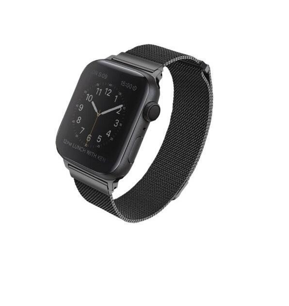 Ремешок из стали Uniq Dante Strap Mesh для Apple Watch 42мм/44мм. Цвет: черный