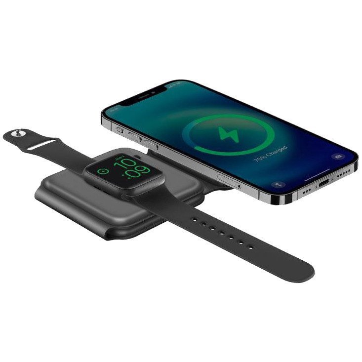 Беспроводное з/у EnergEA MagTrio 3in1 magnetic wireless foldable charger 15 Вт. Цвет: серый