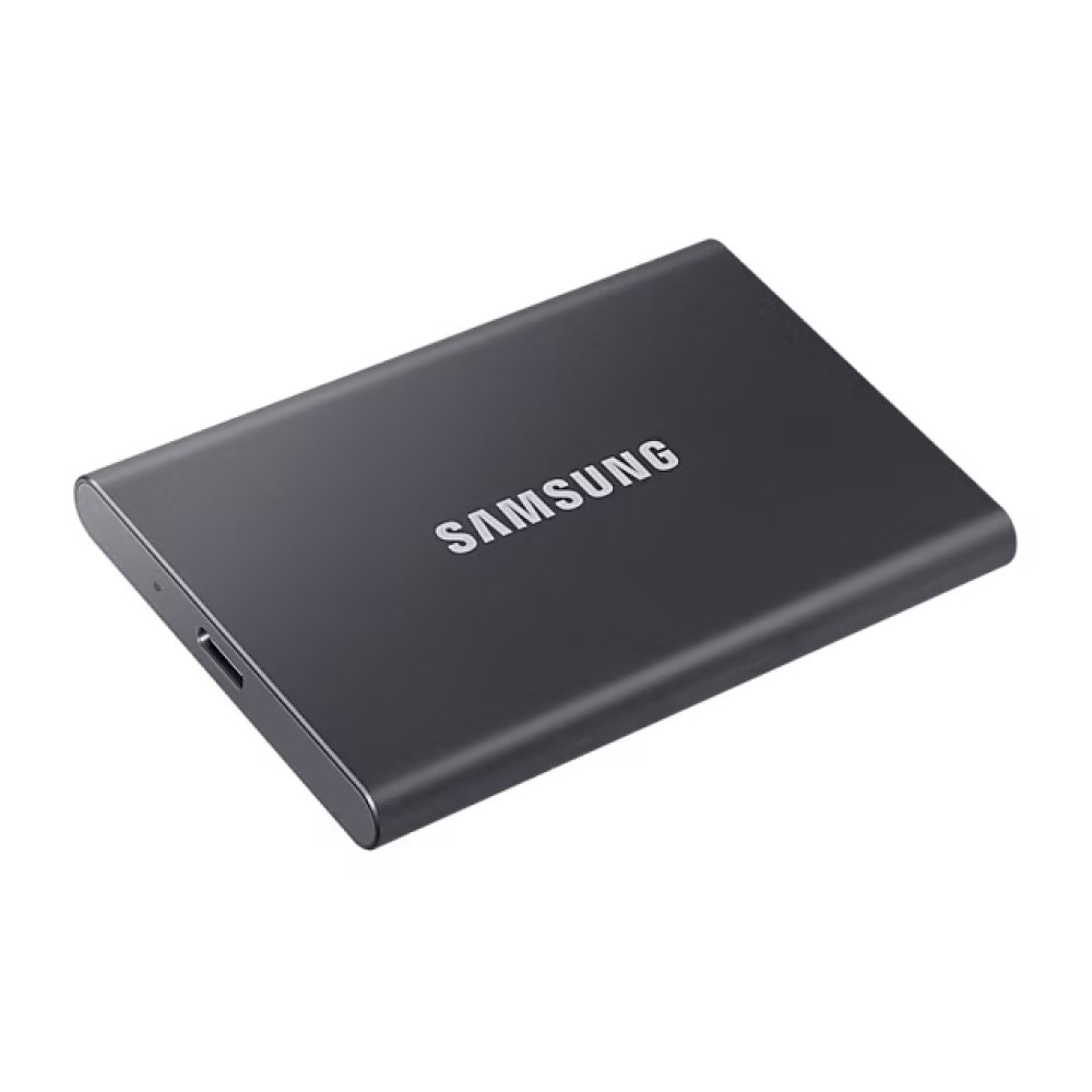 Внешний SSD диск Samsung T7 R1050/W1000 Мб/сек, USB 3.2, 1Тб. Цвет: серый