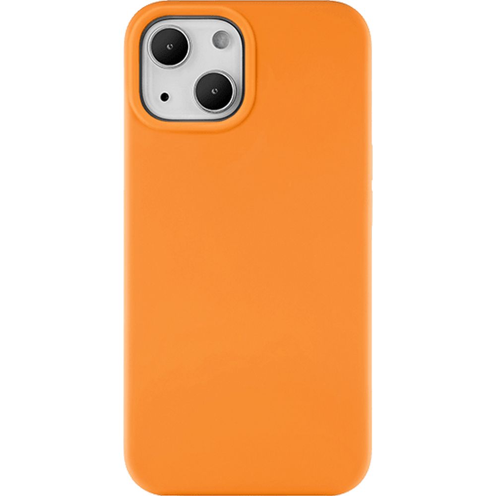 Чехол Ubear Touch Case для iPhone 13 mini, софт-тач силикон. Цвет: оранжевый