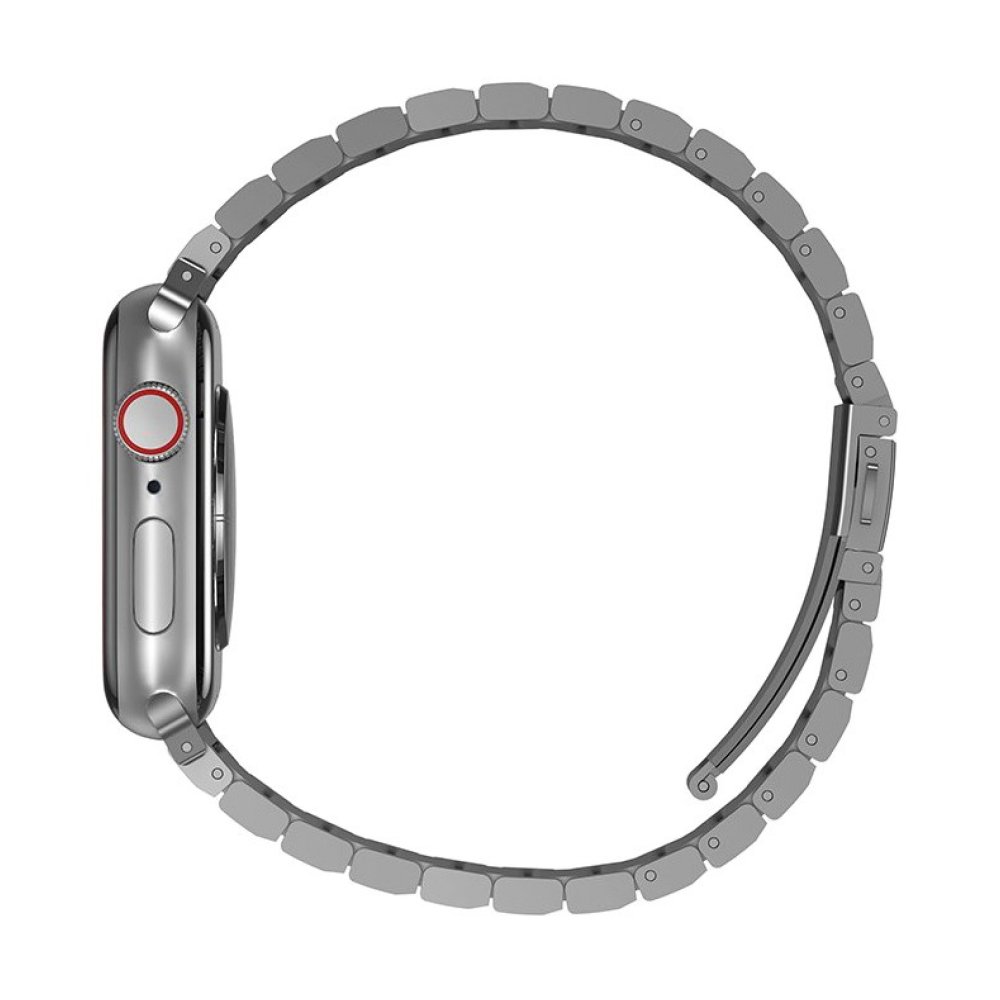 Ремешок из стали Uniq Strova Strap Link Steel для Apple Watch 42/44/45/49мм. Цвет: серебристый