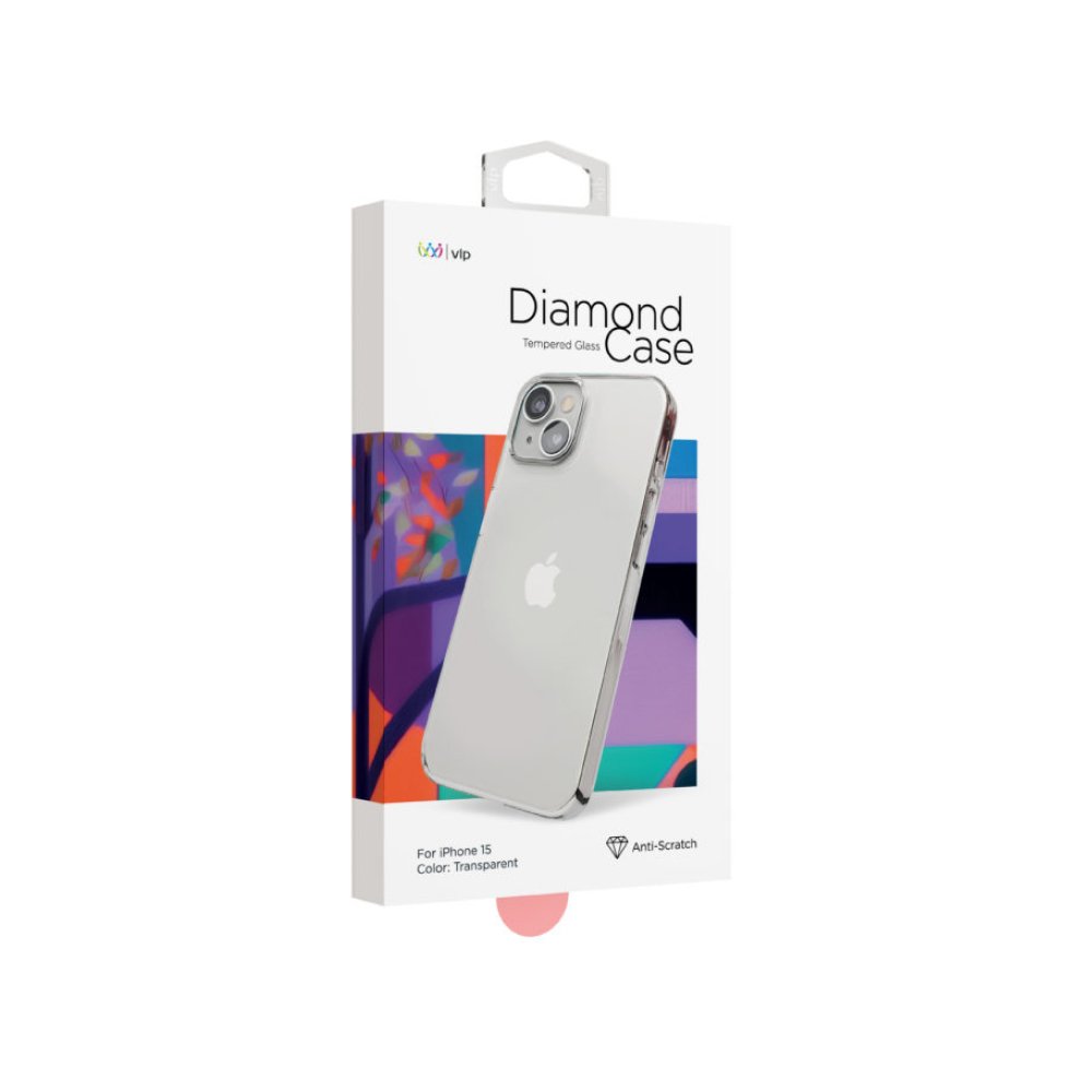 Чехол защитный vlp diamond case для iPhone 15. Цвет: прозрачный