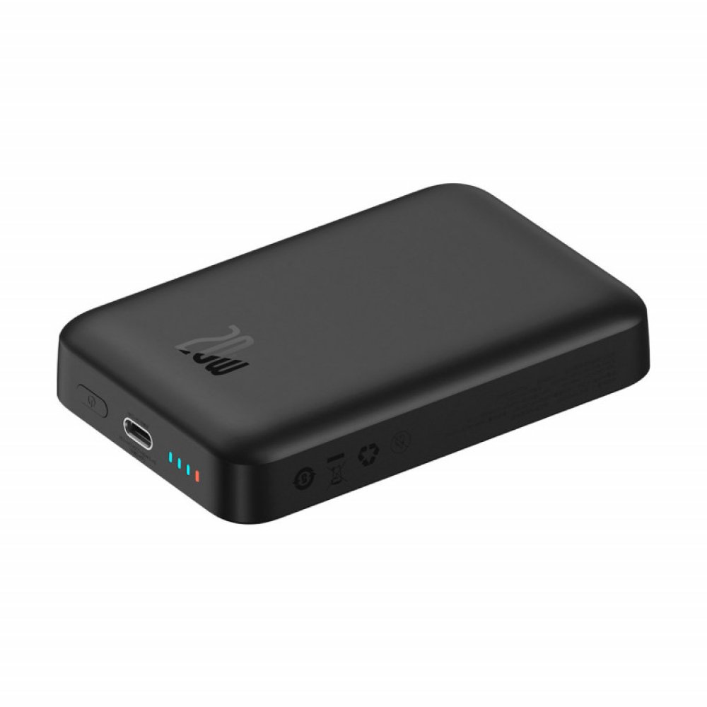 Внешний аккумулятор Baseus Magnetic Mini Wireless Overseas Edition 10000 mAh, 20 Вт. Цвет: чёрный