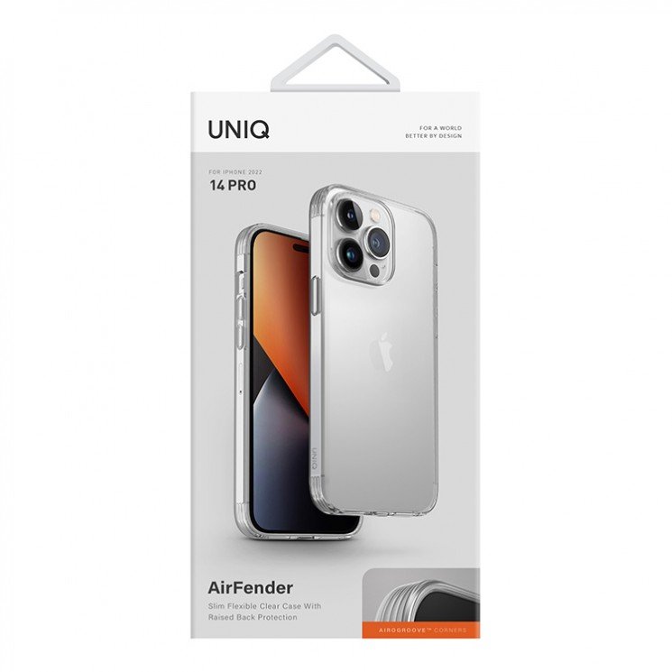 Чехол Uniq Air Fender для iPhone 14 Pro. Цвет: прозрачный