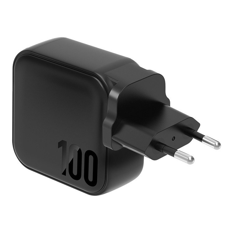 Адаптер питания EnergEA Travelite Gan100 3USB-C/1USB-A, PD/PPS/QC3.0, 100W. Цвет: чёрный