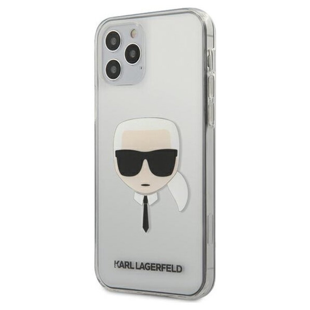 Чехол Lagerfeld для iPhone 12/12 Pro PC/TPU Karl's Head Hard. Цвет: прозрачный