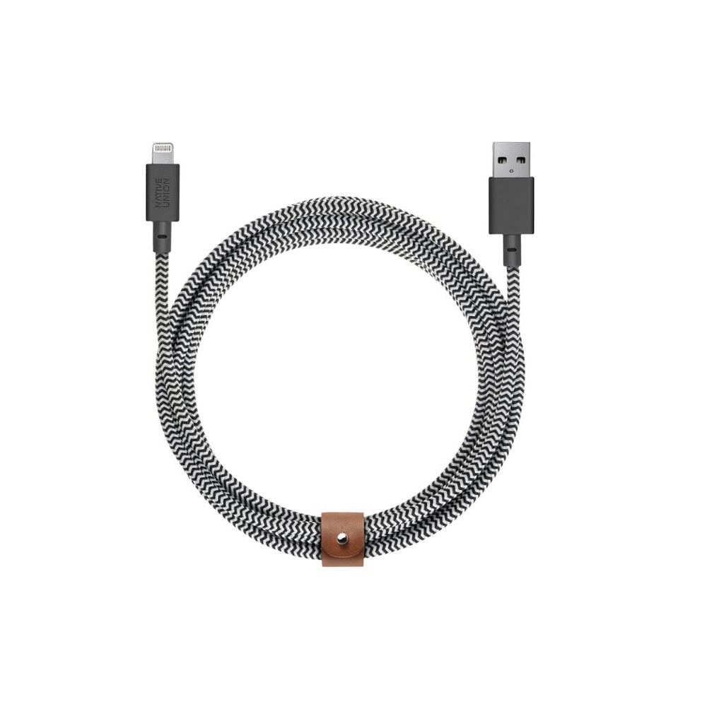 Кабель Native Union 3м., Lightning to USB. Цвет: зебра