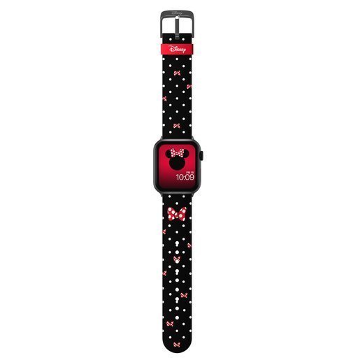 Ремешок силиконовый MobyFox Minnie Mouse - Polka Noir для Apple Watch. Цвет: чёрный