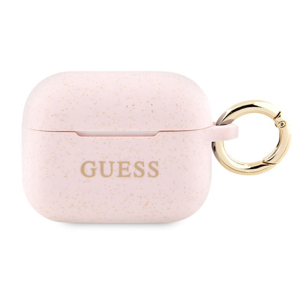 Чехол Guess Silicone with ring для AirPods Pro 2. Цвет: розовый