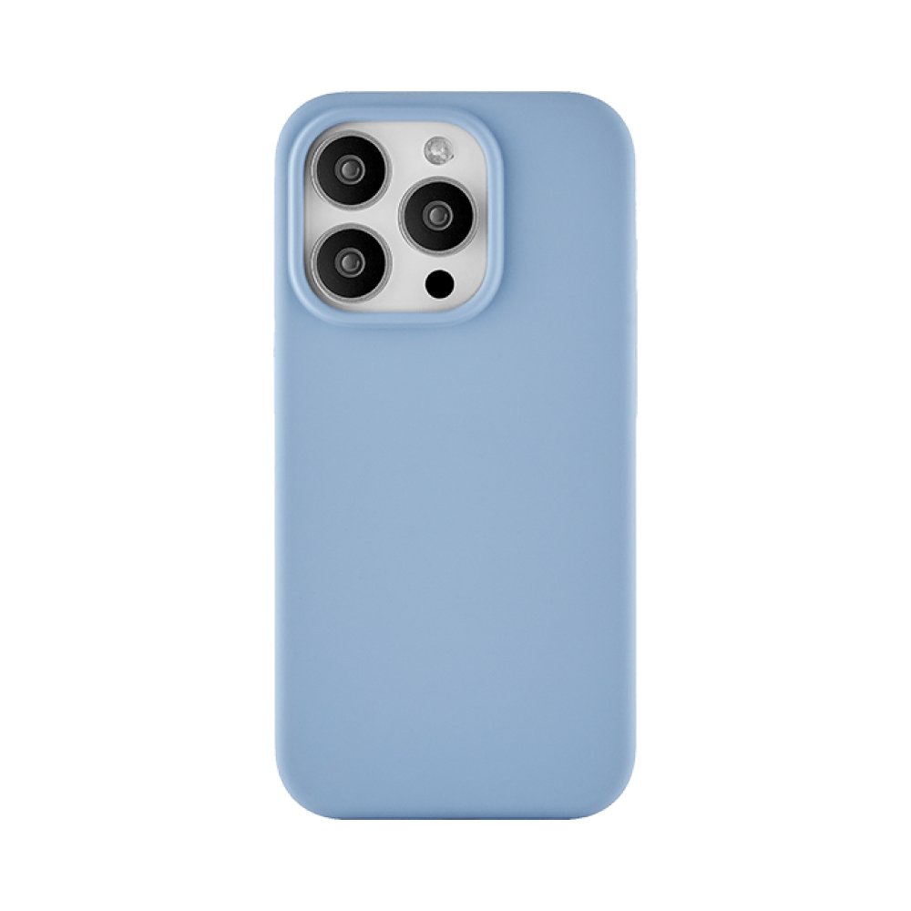 Чехол Ubear Touch Mag Case для iPhone 15 Pro, софт-тач силикон. Цвет: голубой