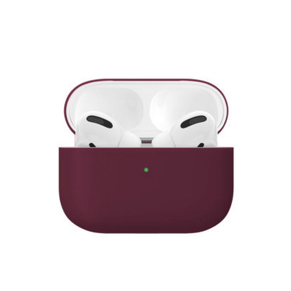 Чехол vlp Soft Touch для AirPods Pro, тонкий силикон. Цвет: марсала