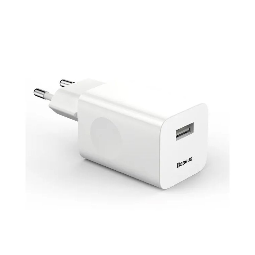 Адаптер питания Baseus Quick Charger USB-A, 24Вт, QC3.0. Цвет: белый