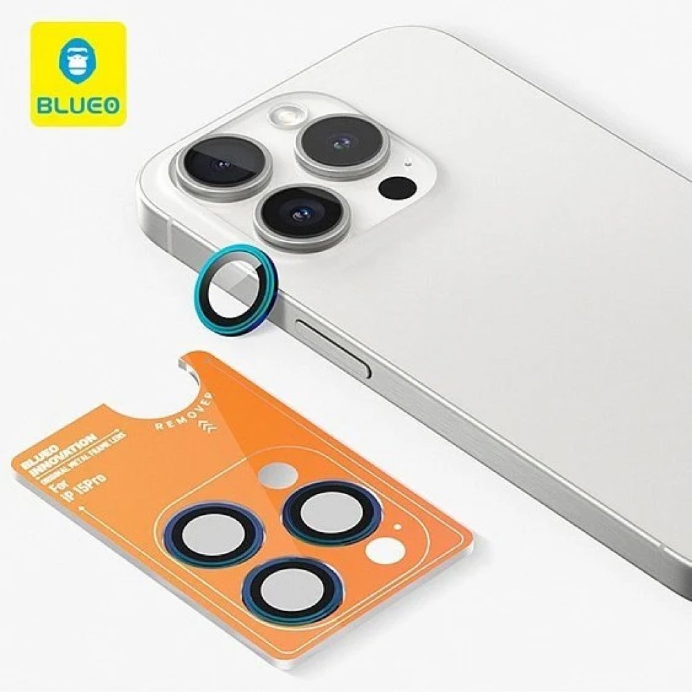 Защитное стекло BlueO Camera lens Armor metal д/камеры iPhone 16/16 Plus (2 шт.). Цвет: разноцветный