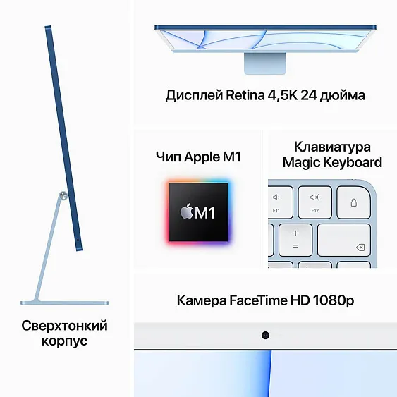 Apple iMac 24" (M1, 2021) 8CPU/8GPU/8GB/512GB SSD "Как новый" Цвет: Оранжевый