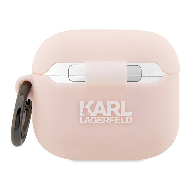 Чехол Lagerfeld NFT 3D Choupette для AirPods 3 с кольцом, силикон. Цвет: розовый