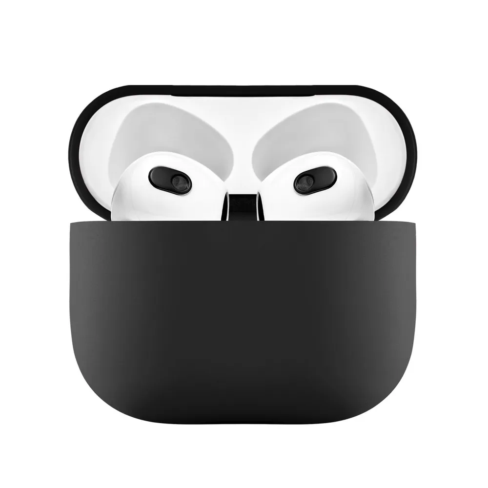 Чехол защитный Ubear для Airpods 3, усиленный силикон. Цвет: чёрный