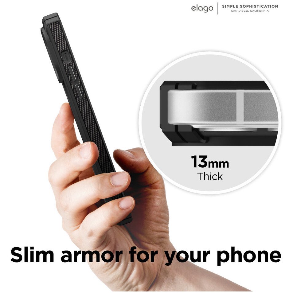 Чехол Elago ARMOR silicone (tpu) для iPhone 13. Цвет: чёрный