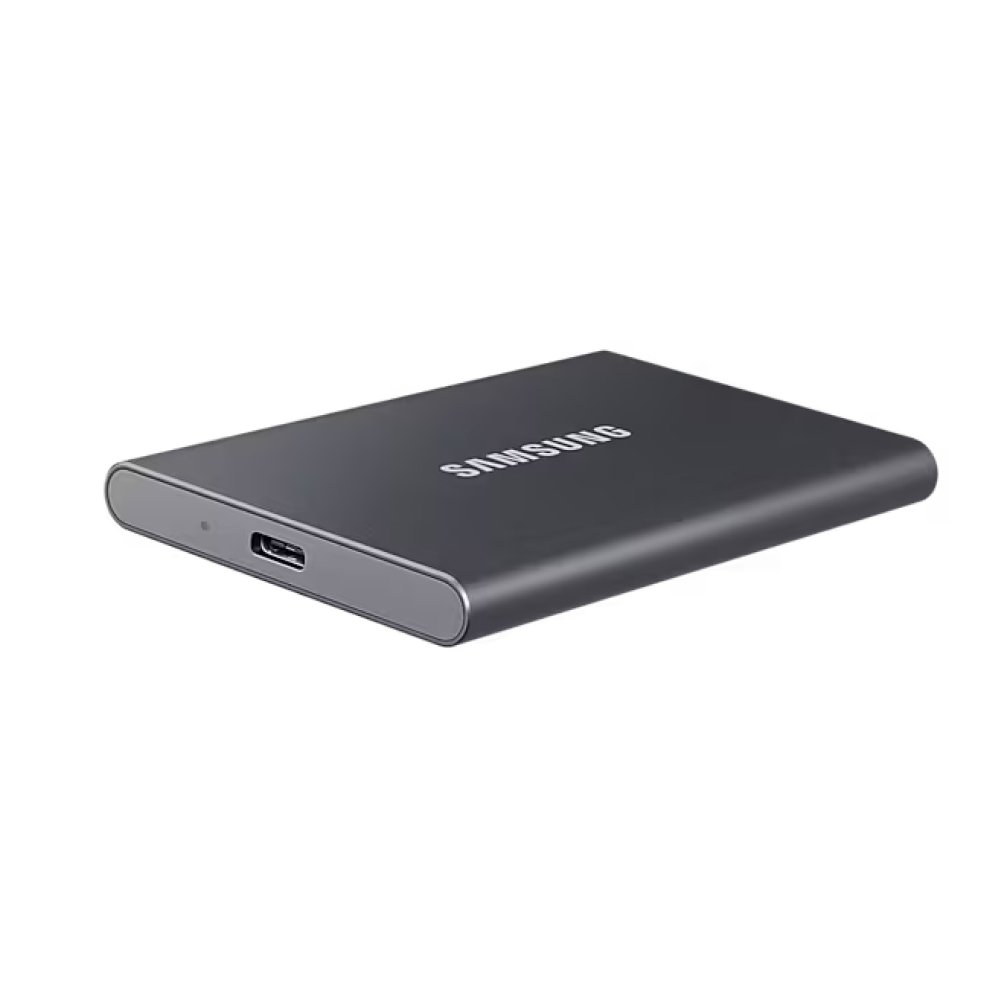 Внешний SSD диск Samsung T7 R1050/W1000 Мб/сек, USB 3.2, 500Гб. Цвет: серый