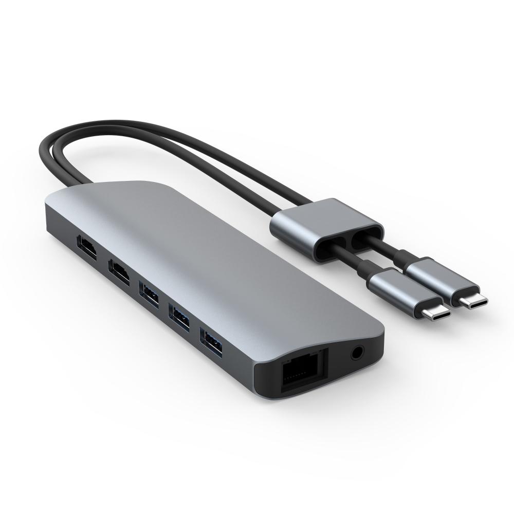 USB-хаб HyperDrive Viper 10-in-2 Hub for USB-C MacBook Pro/Air. Цвет: "Серый космос"