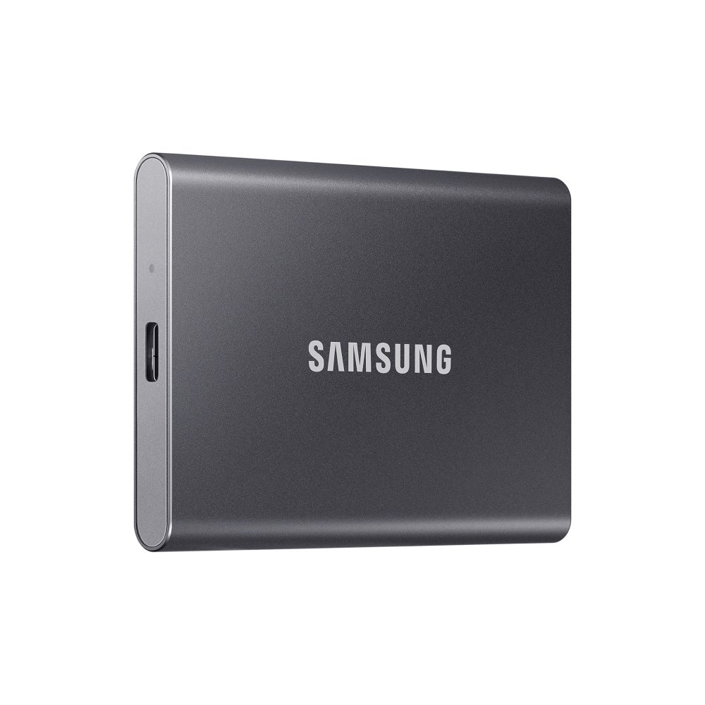 Внешний SSD диск Samsung T7 R1050/W1000 Мб/сек, USB 3.2, 500Гб. Цвет: серый