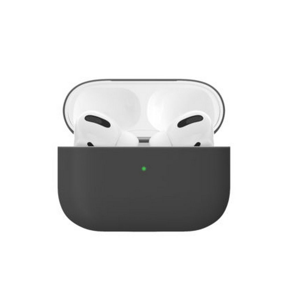 Чехол vlp Soft Touch для AirPods Pro, тонкий силикон. Цвет: чёрный