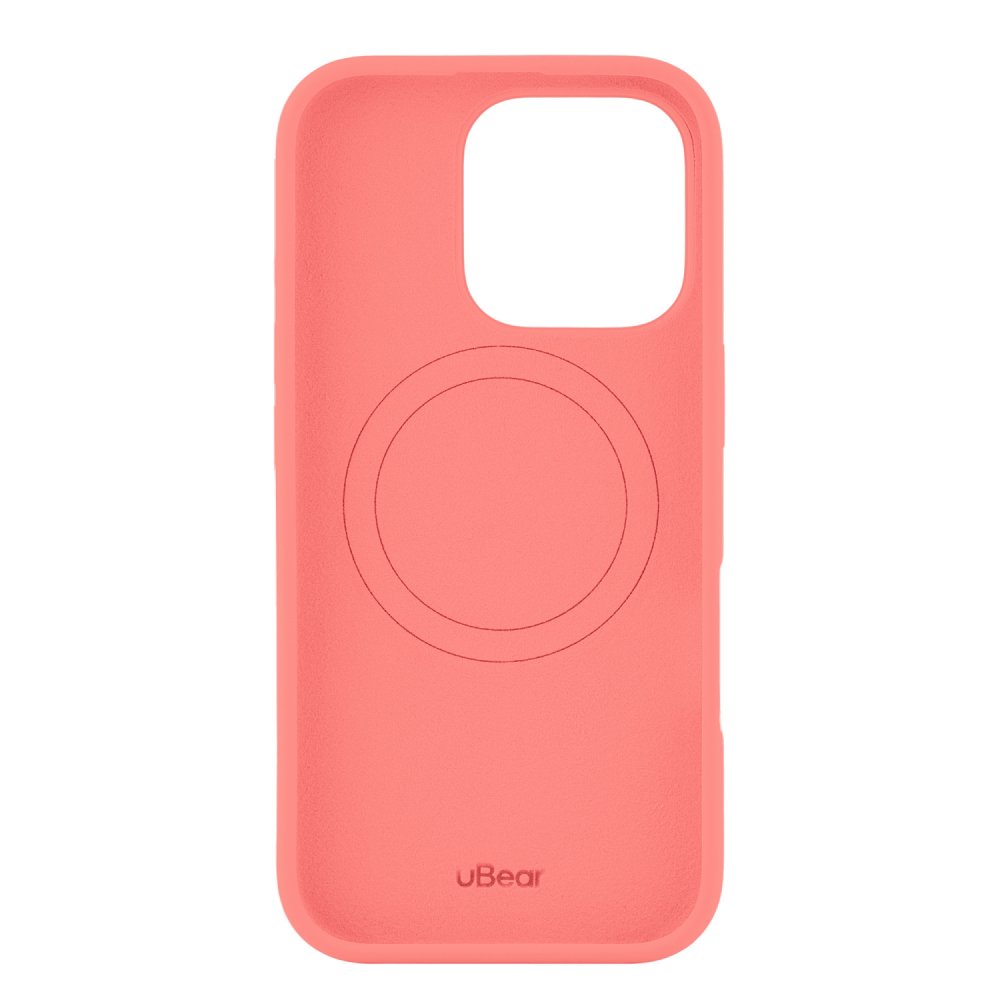 Чехол защитный uBear Touch Mag Case для iPhone 16 Pro. Цвет: коралловый